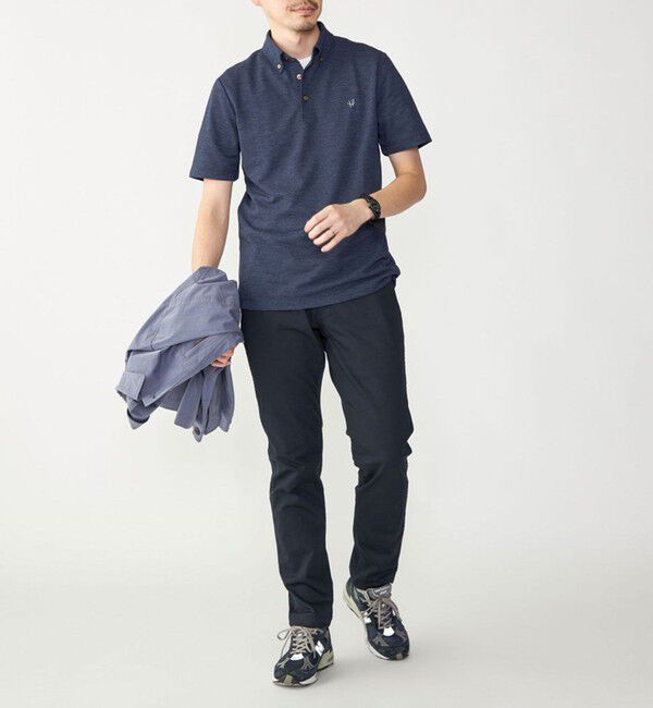 SHIPS「【WEB限定】SHIPS: 吸水速乾・UVケア Drymix（R）ワンポイントロゴ ボタンダウン ポロシャツ」|ポロシャツ|