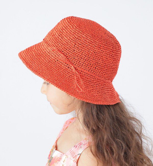 SHIPS KIDS「SHIPS KIDS:ガール ペーパー ハット」|ハット|オレンジ系