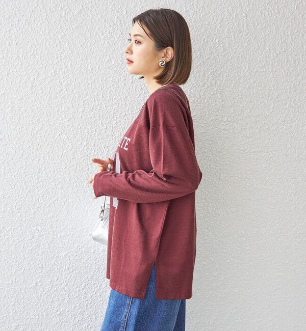 SHIPS for women「〈洗濯機可能〉Odub:フットボール TEE◇」|Tシャツ・カットソー|