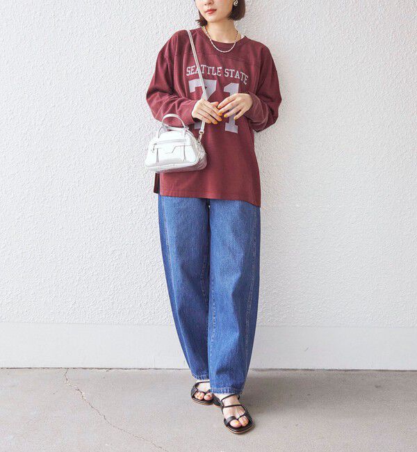 SHIPS for women「〈洗濯機可能〉Odub:フットボール TEE◇」|Tシャツ・カットソー|