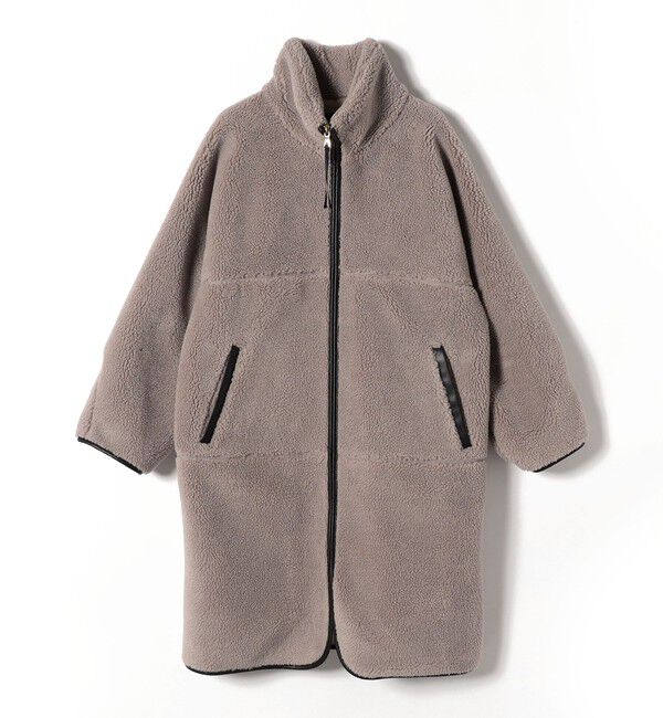 SHIPS for women「* 〈手洗い可能〉パイピング ドルマン ボア コート ◇」|その他|