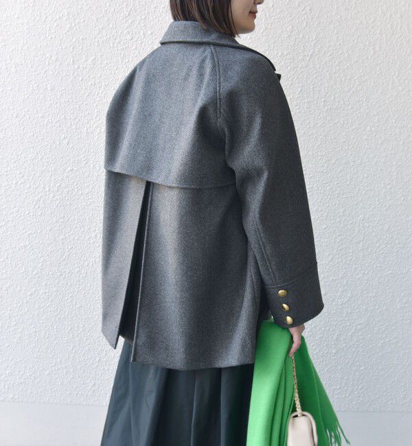 SHIPS for women「【WEB限定】〈手洗い可能〉ウール ライク ジャージー メルトン 2WAY Pコート」|ピーコート|