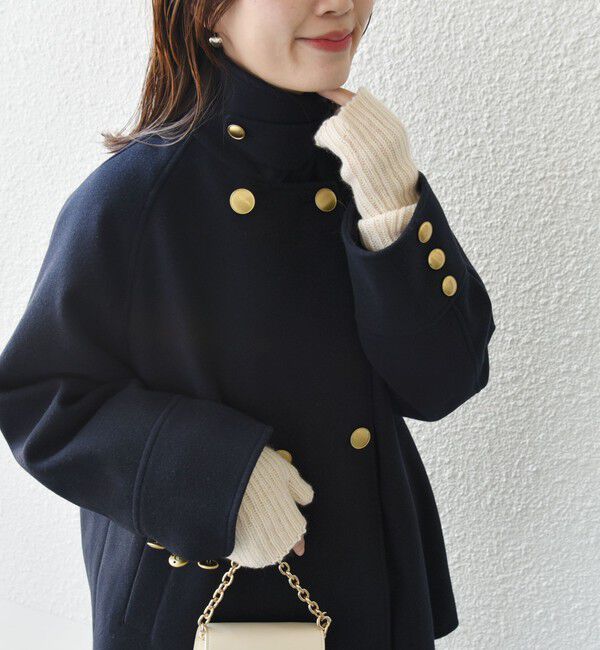 SHIPS for women「【WEB限定】〈手洗い可能〉ウール ライク ジャージー メルトン 2WAY Pコート」|ピーコート|