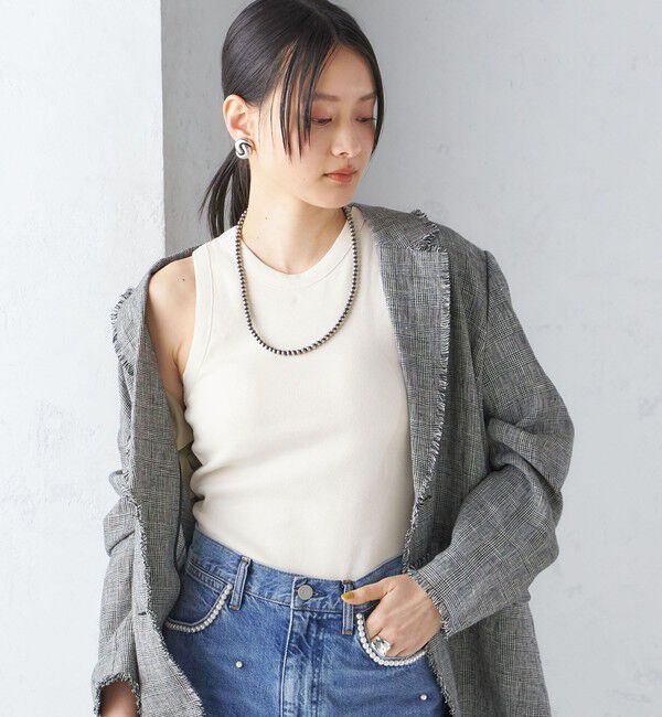 SHIPS for women「〈手洗い可能〉カップ付き リブ タンクトップ◇」|インナー|