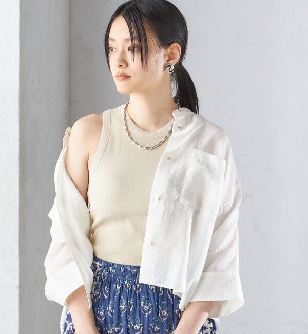 SHIPS for women「〈手洗い可能〉カップ付き リブ タンクトップ◇」|インナー|