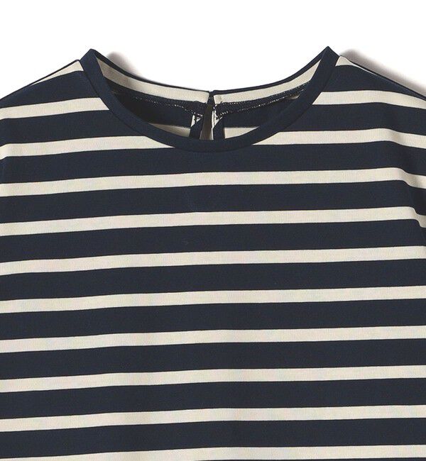 SHIPS for women「【WEB限定】〈手洗い可能〉ボーダー フリル ティアード プルオーバー」|Tシャツ・カットソー|