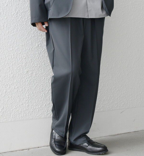 SHIPS any「SHIPS any:〈洗濯機可能〉ストレッチ ナイロン クリース イージーパンツ (セットアップ対応)◇」|チノ|