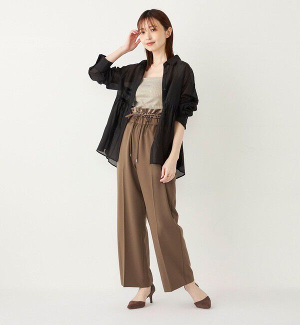 SHIPS Colors 「SHIPS Colors:〈洗濯機可能〉ハリヌキ ラメ カップ付き キャミソール」|インナー|