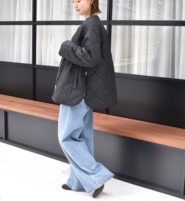 SHIPS for women「〈手洗い可能〉キルティング サイドジップ ブルゾン」|ブルゾン・スタジャン|