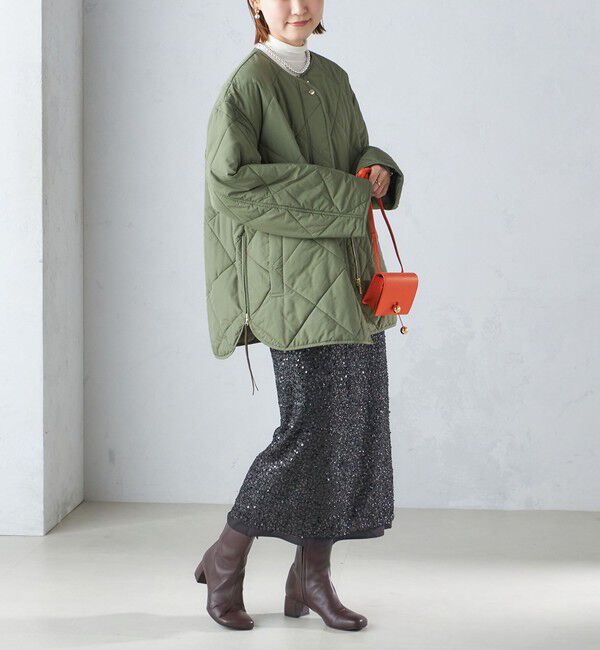 SHIPS for women「〈手洗い可能〉キルティング サイドジップ ブルゾン」|ブルゾン・スタジャン|