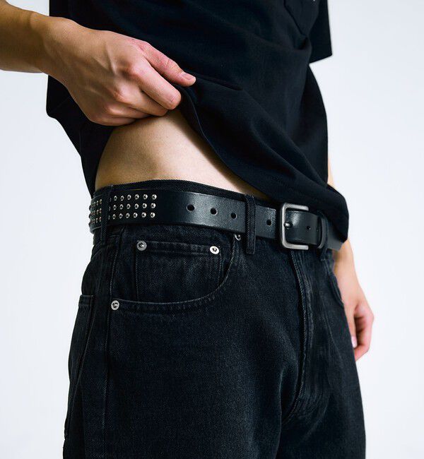 SHIPS「City Ambient Products: ワンサイズ スタッズベルト」|ベルト|
