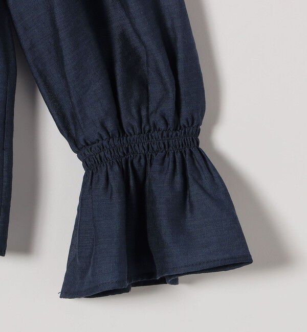 SHIPS any「SHIPS any:〈手洗い可能〉シアー フリル バンドカラー シャツ ブラウス」|シャツ・ブラウス|