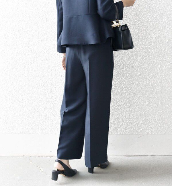 SHIPS any「SHIPS any:〈洗濯機可能〉ダブルクロス クロップド ワイド パンツ ［NAVY BLUE］」|その他|