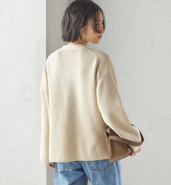 SHIPS for women「〈手洗い可能〉ワンポイント 刺繍 Vネック カーディガン」|カーディガン|