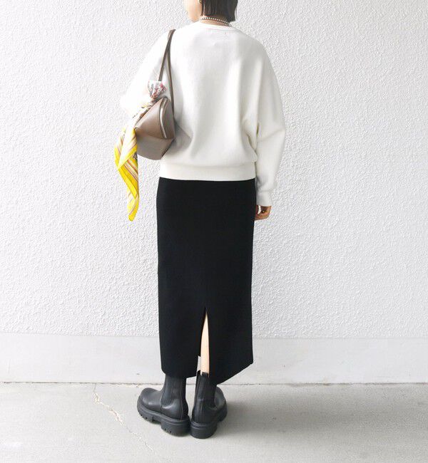 SHIPS for women「〈手洗い可能〉ロゴ ワッペン ロング スリーブ プルオーバー」|ニット・セーター|