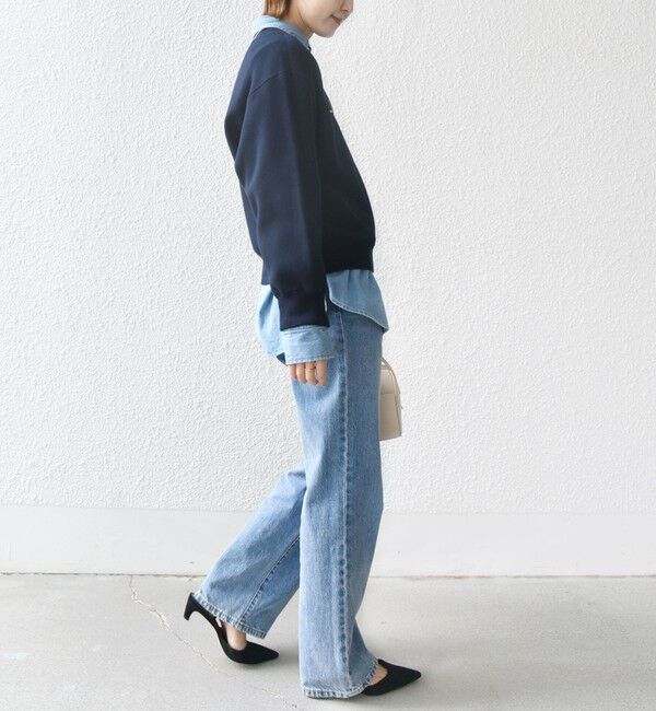 SHIPS for women「〈手洗い可能〉ロゴ ワッペン ロング スリーブ プルオーバー」|ニット・セーター|