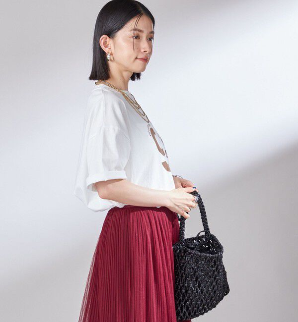 SHIPS for women「【SHIPS別注】81BRANCA:ロゴ 5分袖 TEE」|Tシャツ・カットソー|