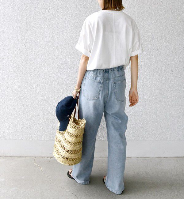 SHIPS for women「【SHIPS別注】81BRANCA:ロゴ 5分袖 TEE」|Tシャツ・カットソー|