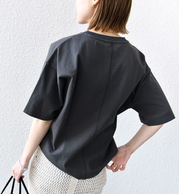 SHIPS for women「【SHIPS別注】81BRANCA:ロゴ 5分袖 TEE」|Tシャツ・カットソー|