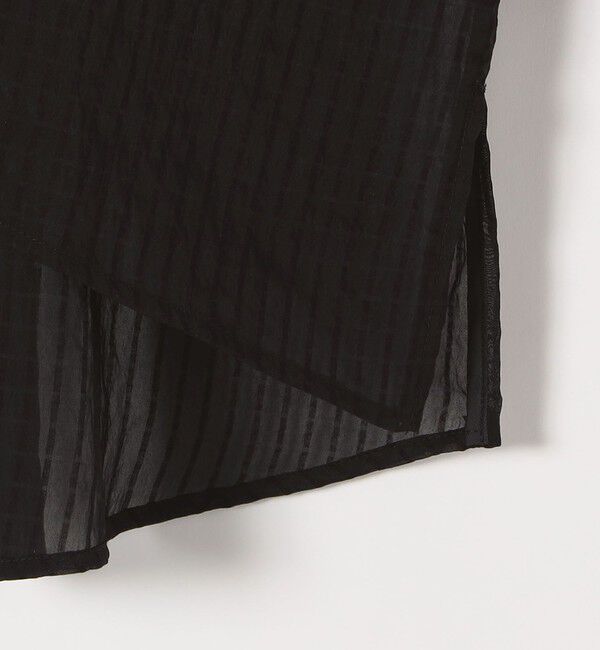 quaranciel「quaranciel:〈手洗い可能〉シアー ストライプ ボーダー ビッグ シャツ」|シャツ・ブラウス|