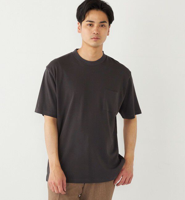 SHIPS Colors 「SHIPS Colors:〈抗菌防臭・接触冷感〉スムース ビズT ショートスリーブ◇」|Tシャツ・カットソー|ダークグレー