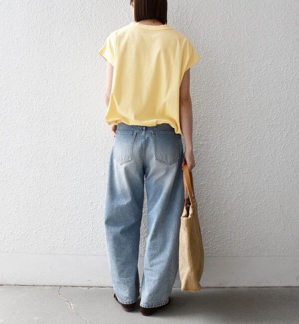 SHIPS any「SHIPS any:〈接触冷感/汗染み防止加工/洗濯機可能〉ドロスト フレンチスリーブ TEE」|Tシャツ・カットソー|