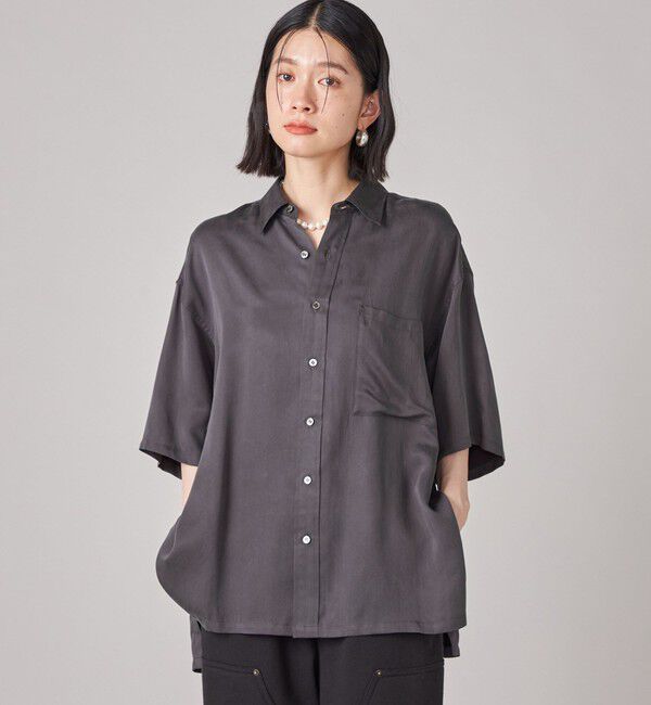 SHIPS for women「SHIPS NINE CASE:〈手洗い可能〉オーバーサイズ シャツ」|シャツ・ブラウス|