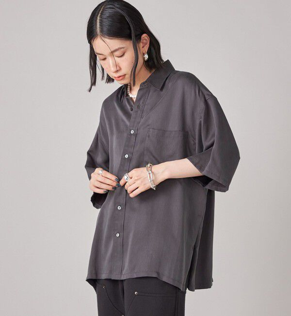 SHIPS for women「SHIPS NINE CASE:〈手洗い可能〉オーバーサイズ シャツ」|シャツ・ブラウス|