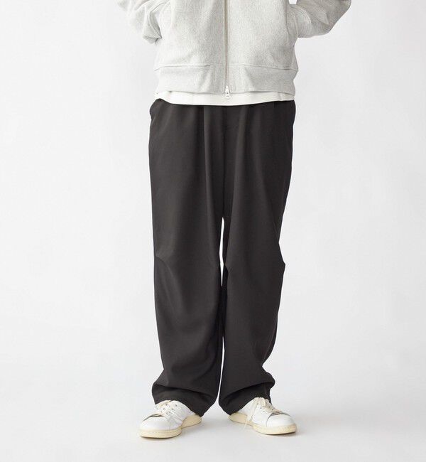 SHIPS「【SHIPS別注】FANTASTICDAYS: タック ワイド イージー パンツ」|その他|ブラック