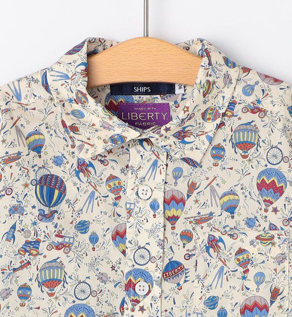 SHIPS KIDS「SHIPS KIDS:80～90cm / リバティ プリント 長袖 シャツ」|シャツ・ブラウス|