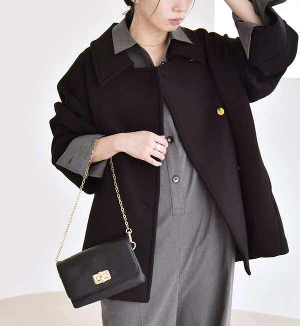 quaranciel「quaranciel:〈手洗い可能〉ダンボール ステンカラー ジャケット コート26SS」|ステンカラーコート|