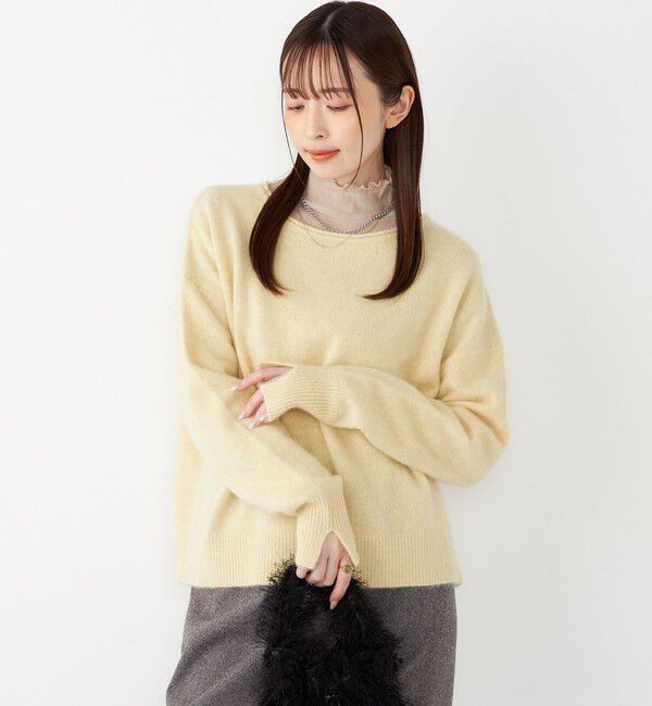 SHIPS Colors 「SHIPS Colors:フォックス アンゴラ ボートネック ニット◇」|ニット・セーター|