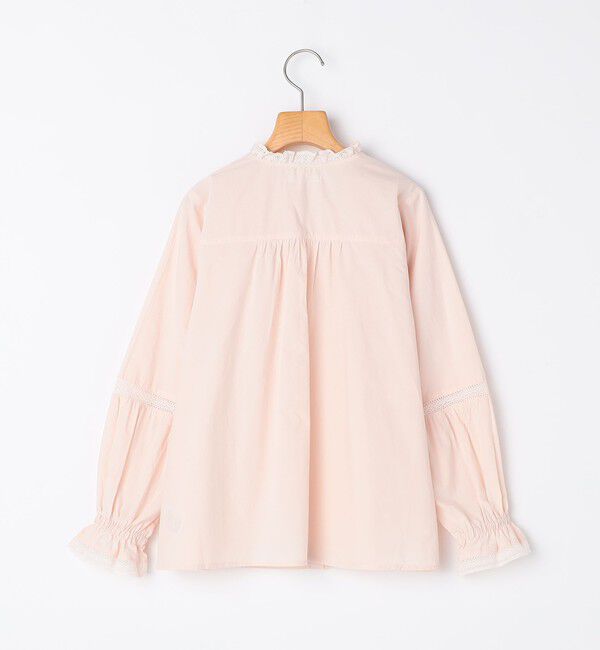 SHIPS KIDS「SHIPS KIDS:140～150cm / ピンタック レース ブラウス」|シャツ・ブラウス|
