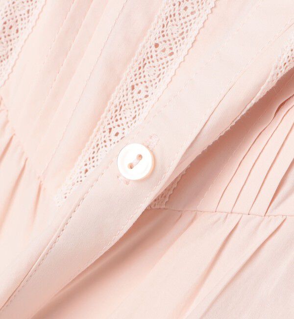 SHIPS KIDS「SHIPS KIDS:140～150cm / ピンタック レース ブラウス」|シャツ・ブラウス|