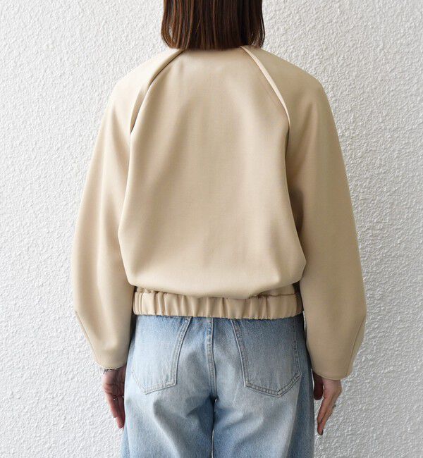 SHIPS any「SHIPS any:〈洗濯機可能〉ジャージー ギャザー コンパクト ブルゾン」|ブルゾン・スタジャン|