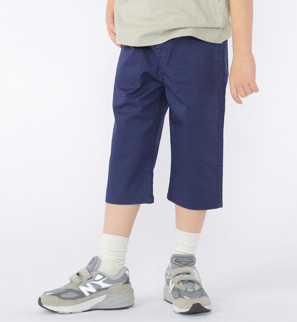 SHIPS KIDS「SHIPS KIDS:100～130cm / クロップド パンツ」|チノ|ネイビー
