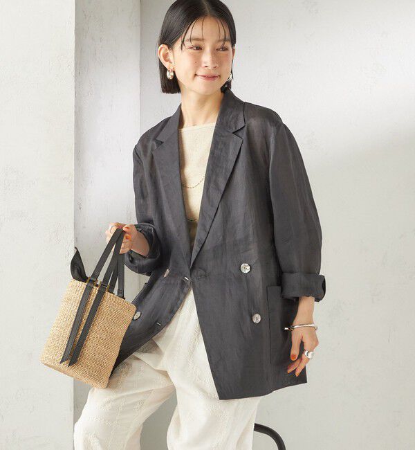 SHIPS for women「《一部予約》〈手洗い可能〉ラミー 4 ジャケット 26SS」|テーラードジャケット|