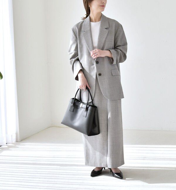 quaranciel「quaranciel:〈手洗い可能〉ウーステッド テーラード オーバー ジャケット（セットアップ対応）」|テーラードジャケット|