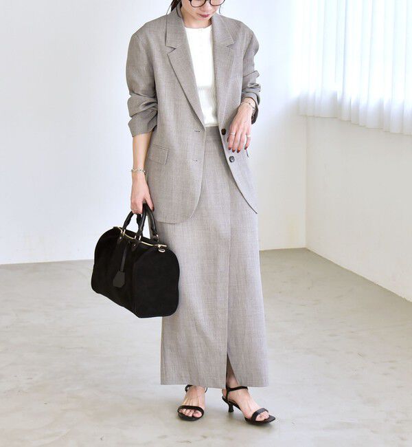 quaranciel「quaranciel:〈手洗い可能〉ウーステッド テーラード オーバー ジャケット（セットアップ対応）」|テーラードジャケット|