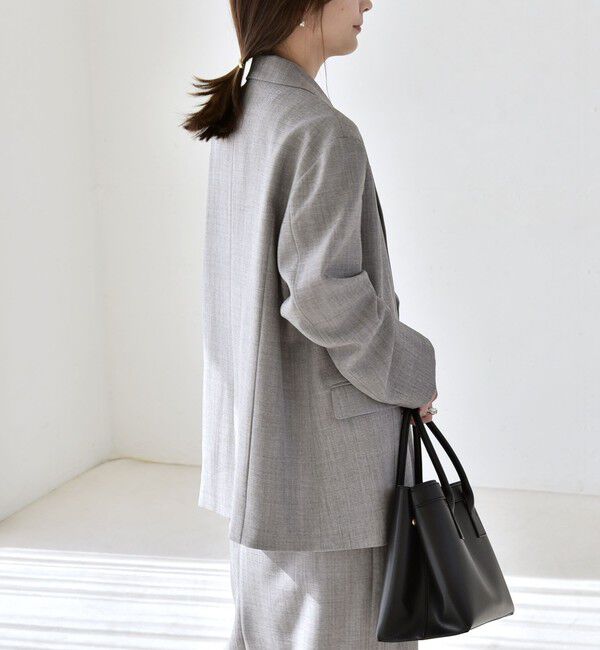 quaranciel「quaranciel:〈手洗い可能〉ウーステッド テーラード オーバー ジャケット（セットアップ対応）」|テーラードジャケット|