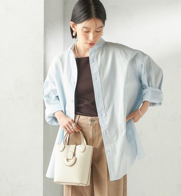 SHIPS for women「TICCA:〈手洗い可能〉スクエア ビック シャツ uni」|シャツ・ブラウス|