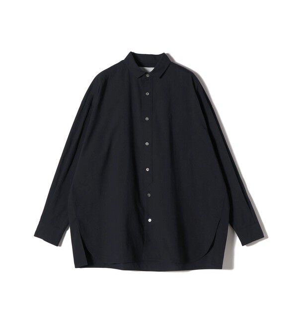 SHIPS for women「TICCA:〈手洗い可能〉スクエア ビック シャツ uni」|シャツ・ブラウス|ネイビー