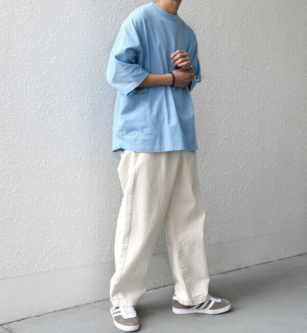 SHIPS any「【SHIPS any別注】Champion: ロゴ刺繍 ドルマン キャンプポケット Tシャツ◇」|Tシャツ・カットソー|