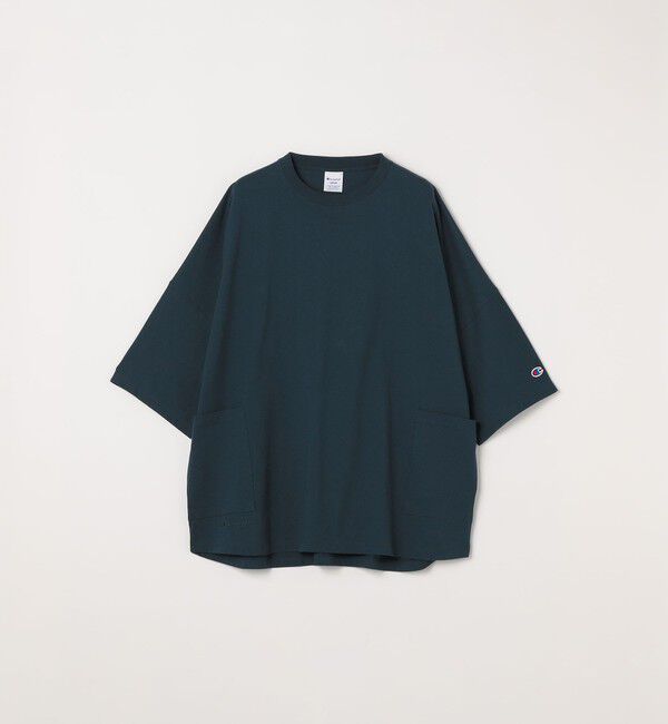 SHIPS any「【SHIPS any別注】Champion: ロゴ刺繍 ドルマン キャンプポケット Tシャツ◇」|Tシャツ・カットソー|
