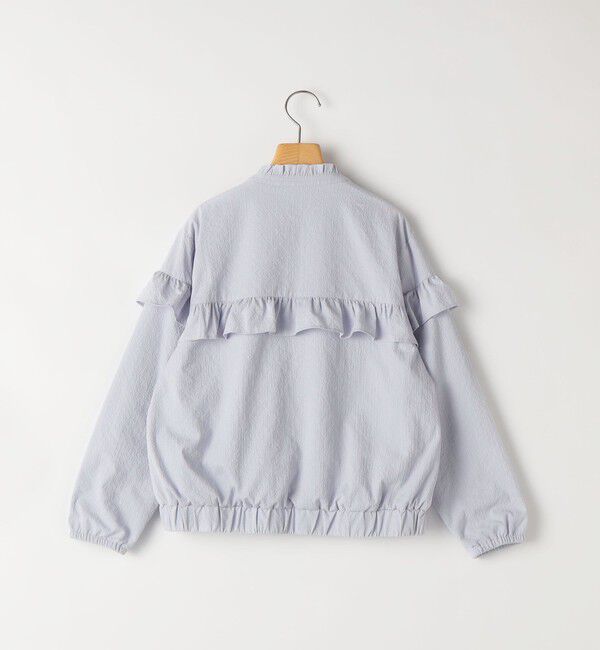 SHIPS KIDS「SHIPS KIDS:140～150cm / 〈UVカット〉ドライタッチ フリル ライト ブルゾン」|ブルゾン・スタジャン|