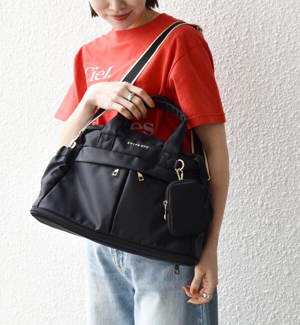 SHIPS any「《一部追加予約》SHIPS any: 10ポケット 2WAY アジャスタブル ボストン バッグ」|ボストンバッグ|