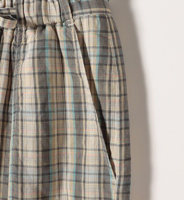 SHIPS any「SHIPS any:〈洗濯機可能〉リネン ミックス イージー ベイカー パンツ（チェック）」|その他|