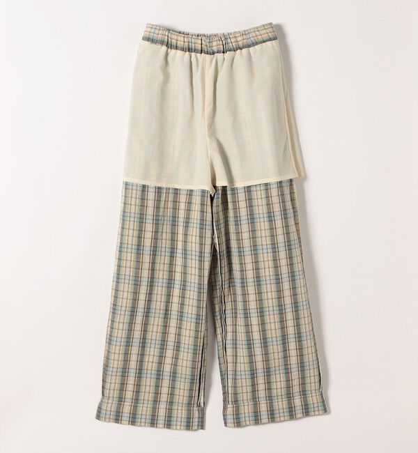 SHIPS any「SHIPS any:〈洗濯機可能〉リネン ミックス イージー ベイカー パンツ（チェック）」|その他|