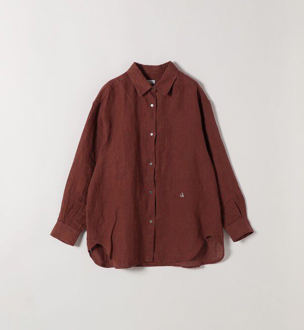 SHIPS any「SHIPS any:〈洗濯機可能〉リネン 刺繍 レギュラー ルーズ シャツ」|シャツ・ブラウス|