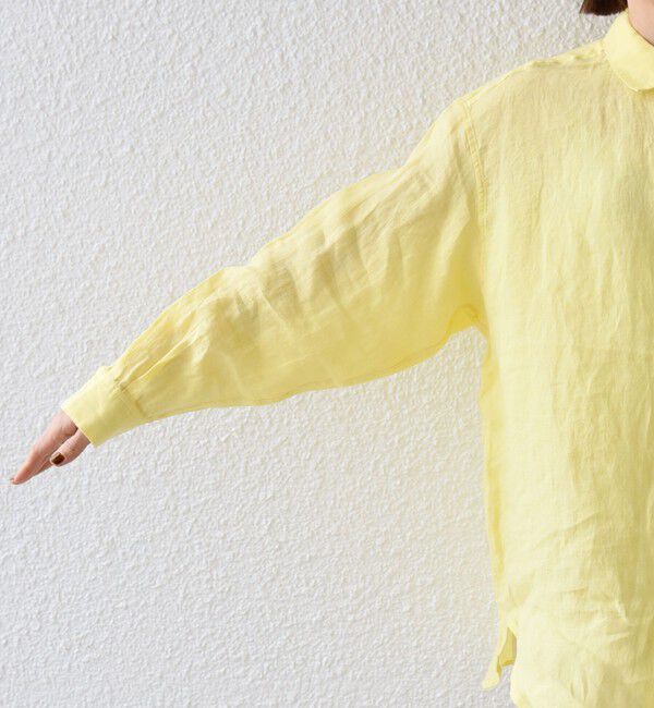 SHIPS any「SHIPS any:〈洗濯機可能〉リネン 刺繍 レギュラー ルーズ シャツ」|シャツ・ブラウス|